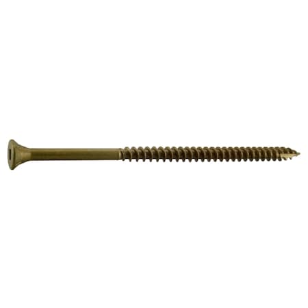Deck Screw, #10 x 4 in, Steel, Flat Head, Square Drive, 152 PK